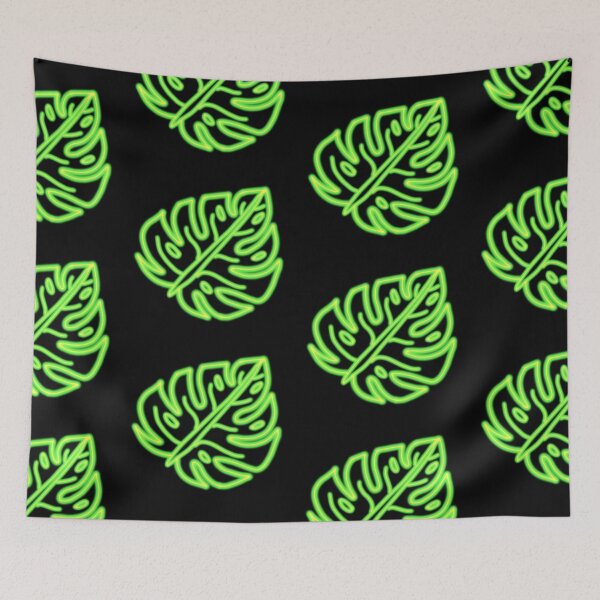 Item preview, Neon Green Monstera Leaf designed and sold by thesnowwhyte.