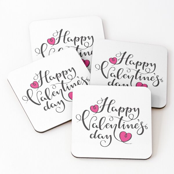 Item preview, Calligraphic stylish vector inscription Happy Valentine s Day with hearts designed and sold by deeplaxman.