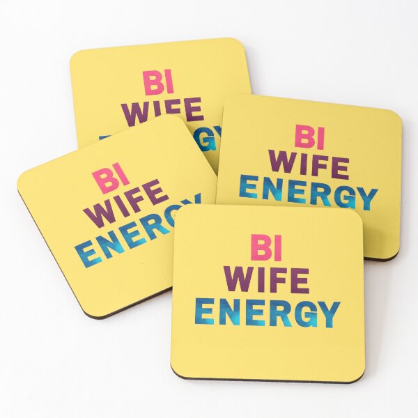 Item preview, Bi Wife Energy - Meme Art - Wall Art - Yellow Background designed and sold by Meltymarket.