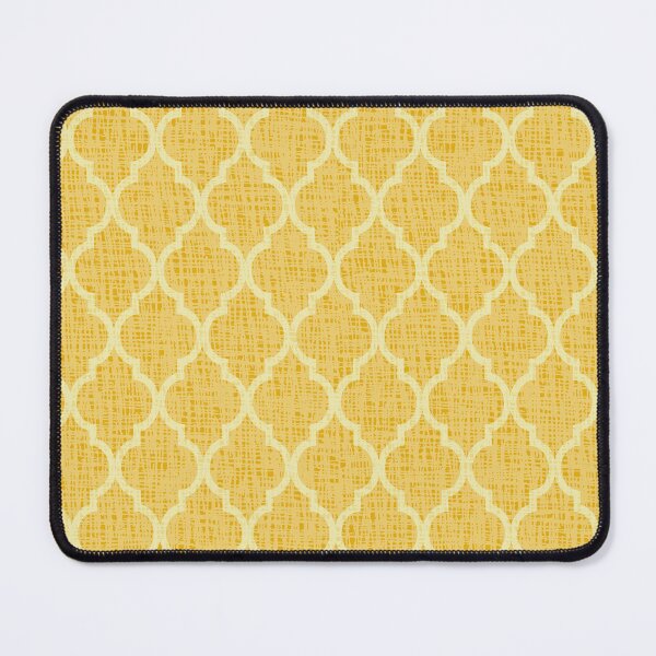 Item preview, Moroccan Quatrefoil Lattice Pattern 215 yellow designed and sold by tonymagnerart.