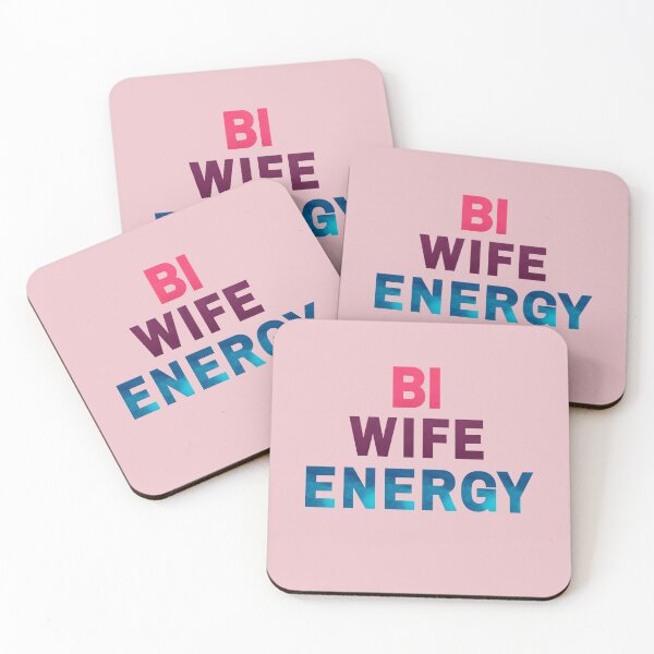 Item preview, Bi Wife Energy - Meme Art - Wall Art - Pink Background designed and sold by Meltymarket.