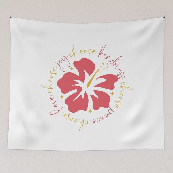 Item preview, CHOOSE KINDNESS CHOOSE PEACE CHOOSE LOVE CHOOSE JOY PINK FLOWER designed and sold by Mercurial Merkaba.