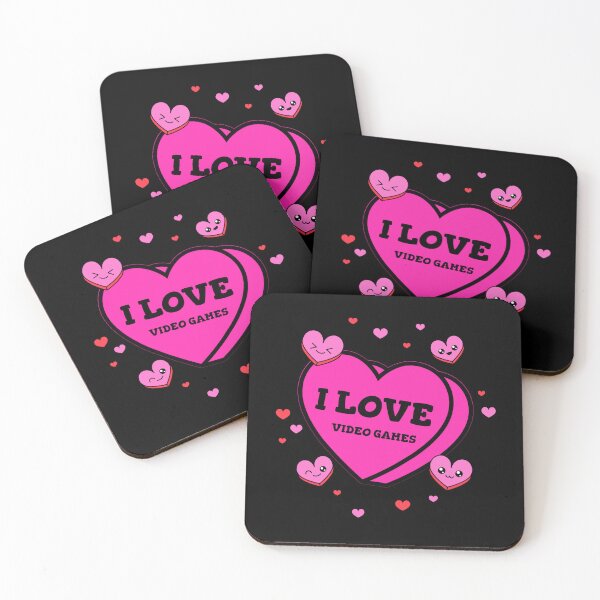 Item preview, You love Video Games -- hearts, winking, smile designed and sold by glitchman2.