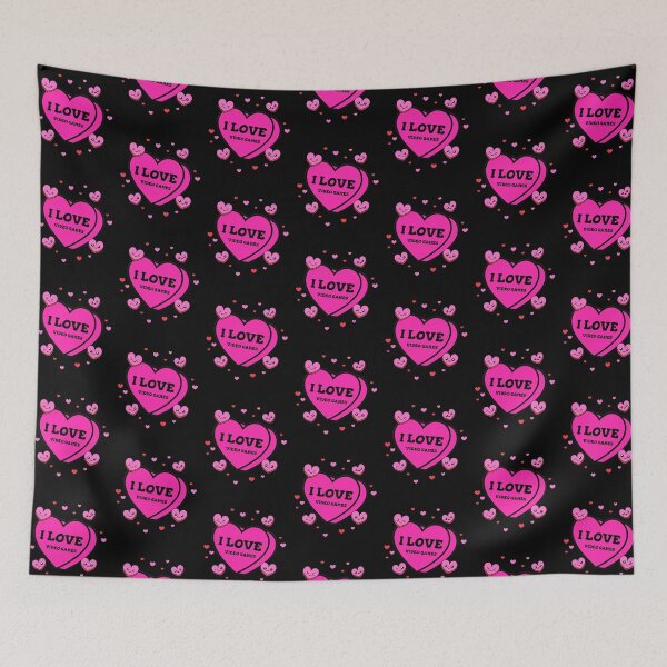 Item preview, You love Video Games -- hearts, winking, smile designed and sold by glitchman2.