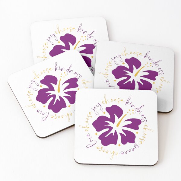 Item preview, CHOOSE KINDNESS CHOOSE PEACE CHOOSE LOVE CHOOSE JOY PURPLE FLOWER designed and sold by Mercurial Merkaba.