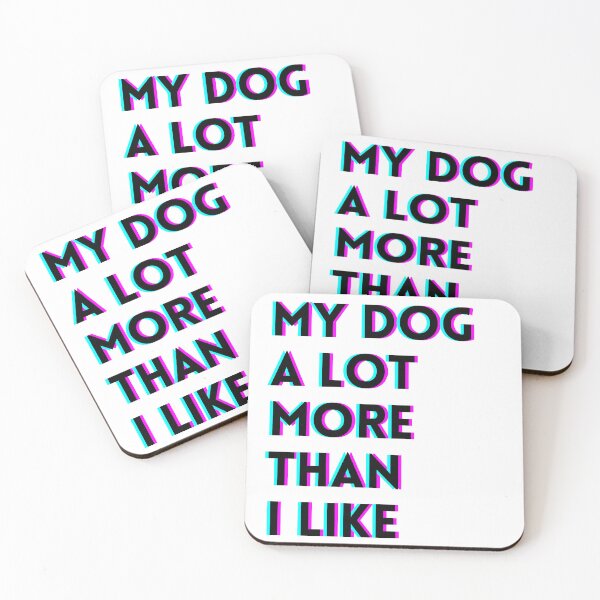 Item preview, I Like My Dog More Than You - Meme Art - Dog Art - Pink and Blue designed and sold by Meltymarket.