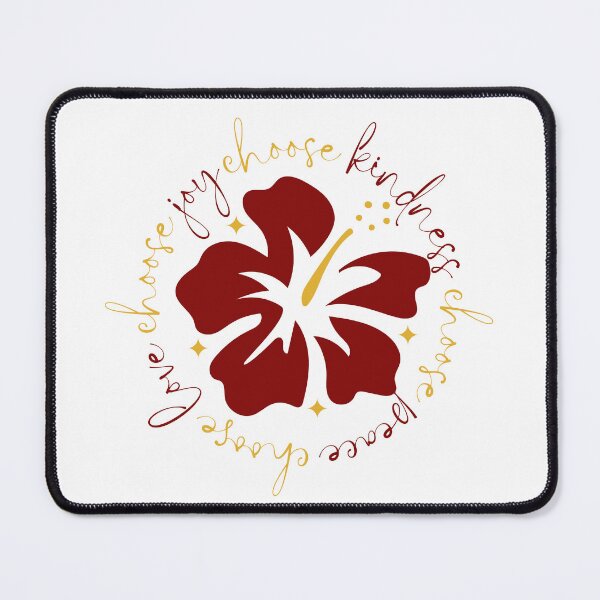 Item preview, CHOOSE KINDNESS CHOOSE PEACE CHOOSE LOVE CHOOSE JOY RED FLOWER designed and sold by Mercurial Merkaba.