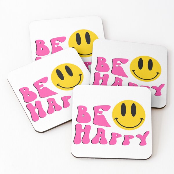 Item preview, Be Happy Smiley Face - Pink designed and sold by PreppyPalace.