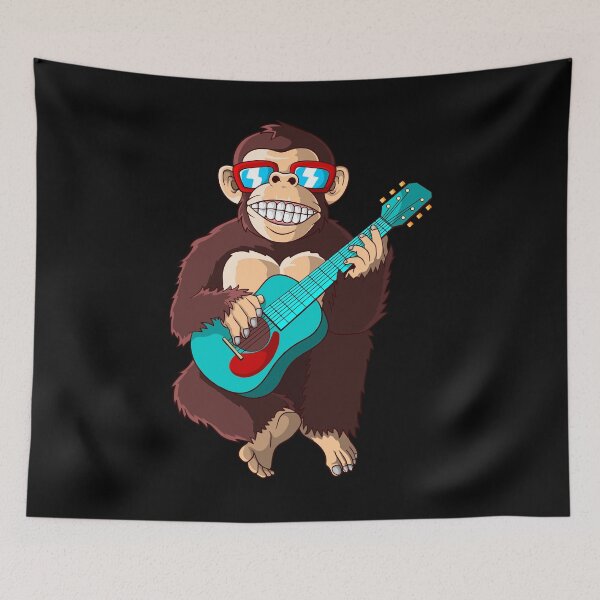 Item preview, Chimpanze Plays Guitar - Funny Monkeys designed and sold by Ibu83.