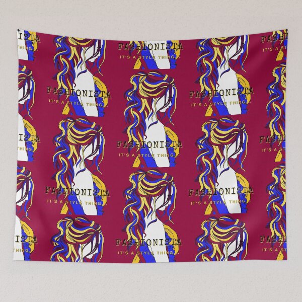 Item preview, Fashionista Burgundy Blue Gold designed and sold by RnssncCo.