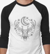 Dotwork deer. Men's Baseball ¾ T-Shirt