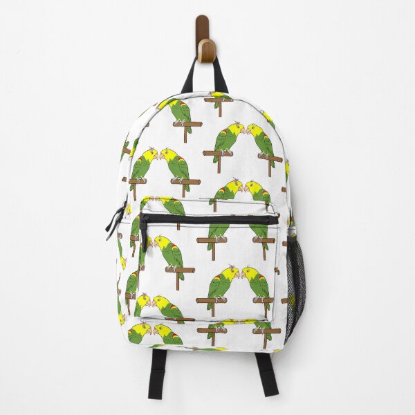 Item preview, Crazy Bird person with double yellow-headed amazon designed and sold by Laughing Parrot Studio.