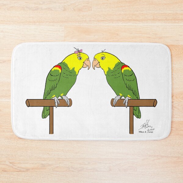 Item preview, Crazy Bird person with double yellow-headed amazon designed and sold by Laughing Parrot Studio.