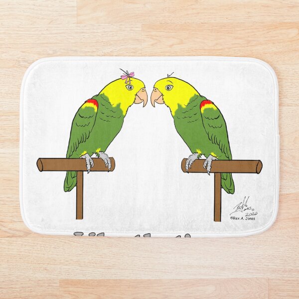 Item preview, Persona pájaro loco con amazona de cabeza amarilla doble designed and sold by Laughing Parrot Studio.