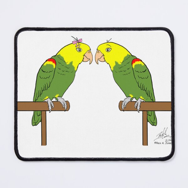 Item preview, Crazy Bird man with double yellow-headed amazon designed and sold by Laughing Parrot Studio.