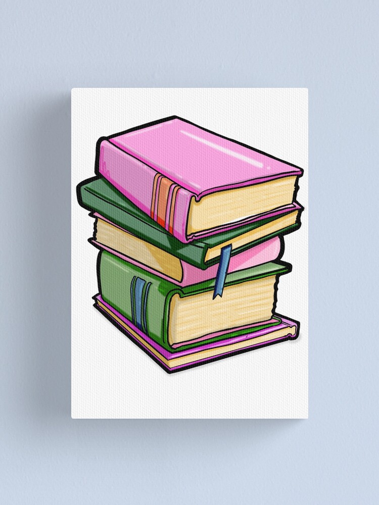 Stack Of Books Drawing Art Print