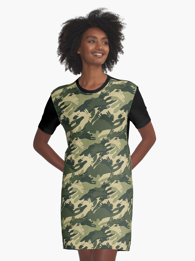 Camo print t shirt sales dress