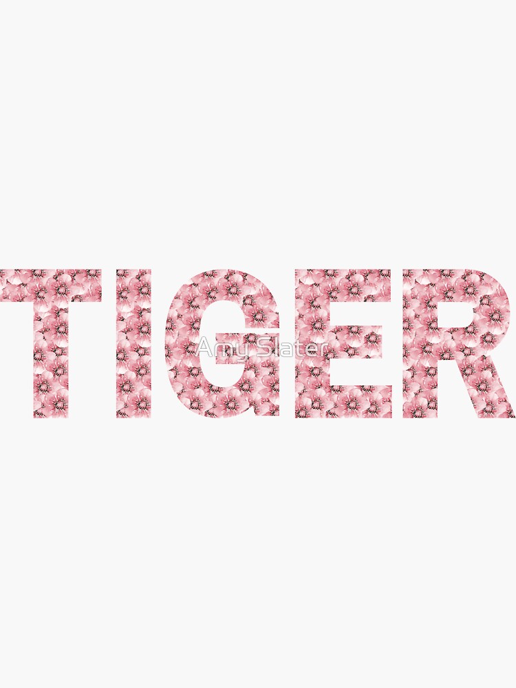 "Tiger Flower PatternCherry BlossomSakuraChinese Tiger ZodiacTiger