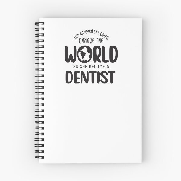 Item preview, She believed she could change the world so she become a dentist - Funny dentist quote gift idea For Men and Women designed and sold by Mmmm3344.