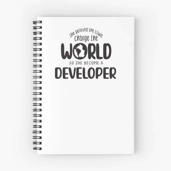 Item preview, She believed she could change the world so she become a developer - Funny developer quote gift idea For Men and Women designed and sold by Mmmm3344.