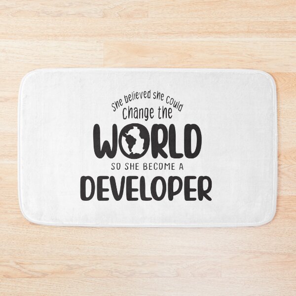 Item preview, She believed she could change the world so she become a developer - Funny developer quote gift idea For Men and Women designed and sold by Mmmm3344.