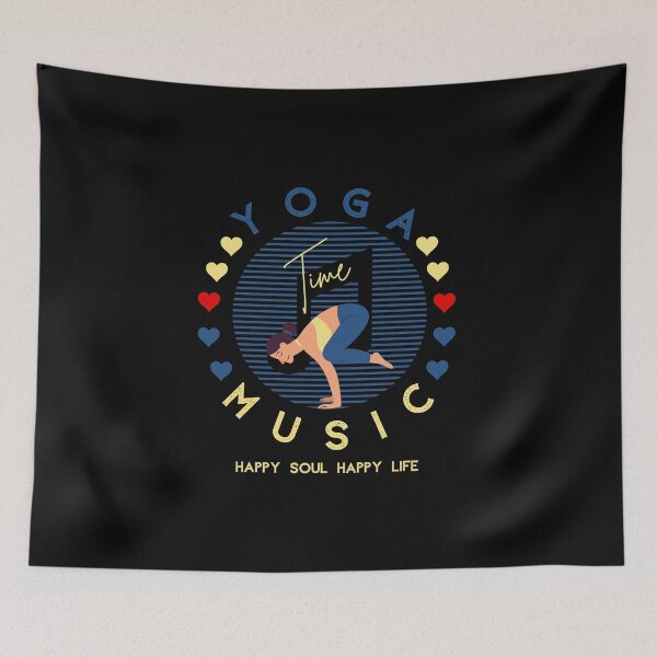Item preview, Yoga time quote,Yoga Time and Music,Happy Soul Happy life designed and sold by behappysiempre.
