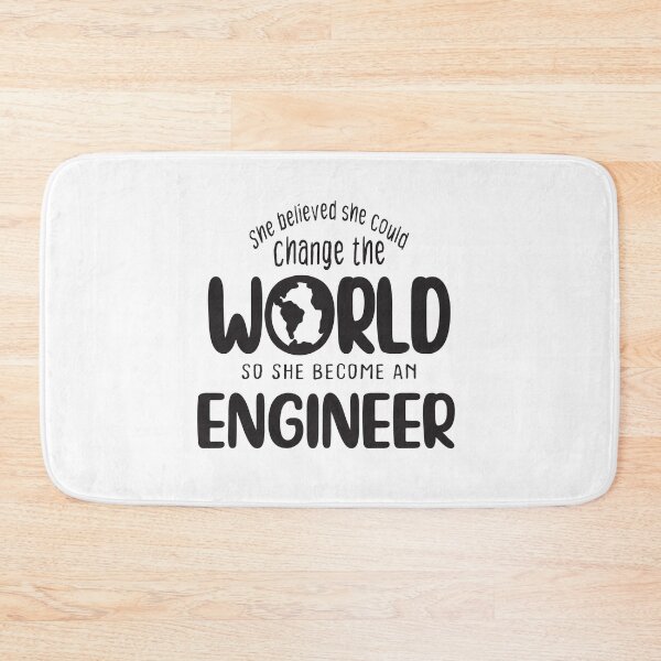 Item preview, She believed she could change the world so she become an engineer - Funny engineer quote gift idea For Men and Women designed and sold by Mmmm3344.