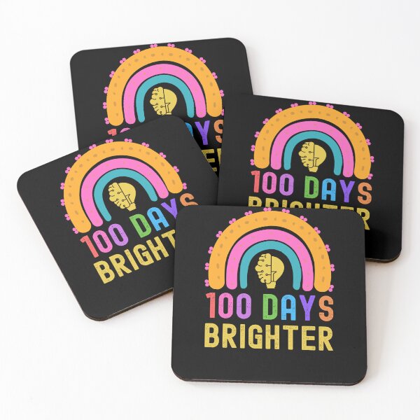 Item preview, 100 Days Brighter Funny 100 Days Of School Teacher Student designed and sold by Kaladzishop.