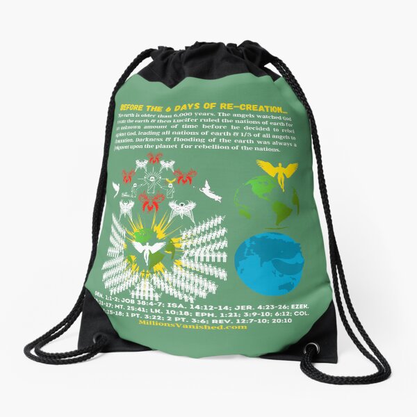 Before the 6 Days of Re-Creation - Christian Drawstring Bag