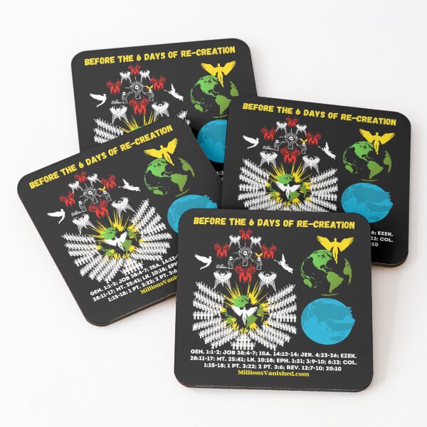 Before the 6 Days of Re-Creation - Christian  Coasters (Set of 4)