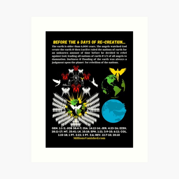 Before the 6 Days of Re-Creation - Christian Art Print