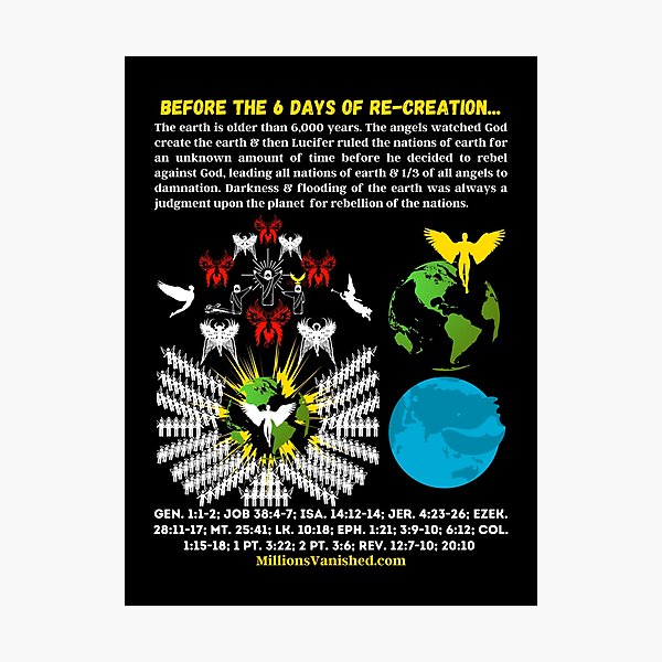 Before the 6 Days of Re-Creation - Christian Photographic Print