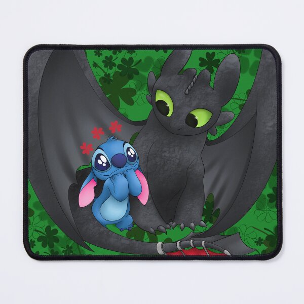 Item preview, Cute St Patrick’s Day Stitch and Toothless designed and sold by ambrosiazen.