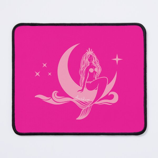 Item preview, Hot Pink Mermaid Moon Graphic Print designed and sold by elevated-aura.