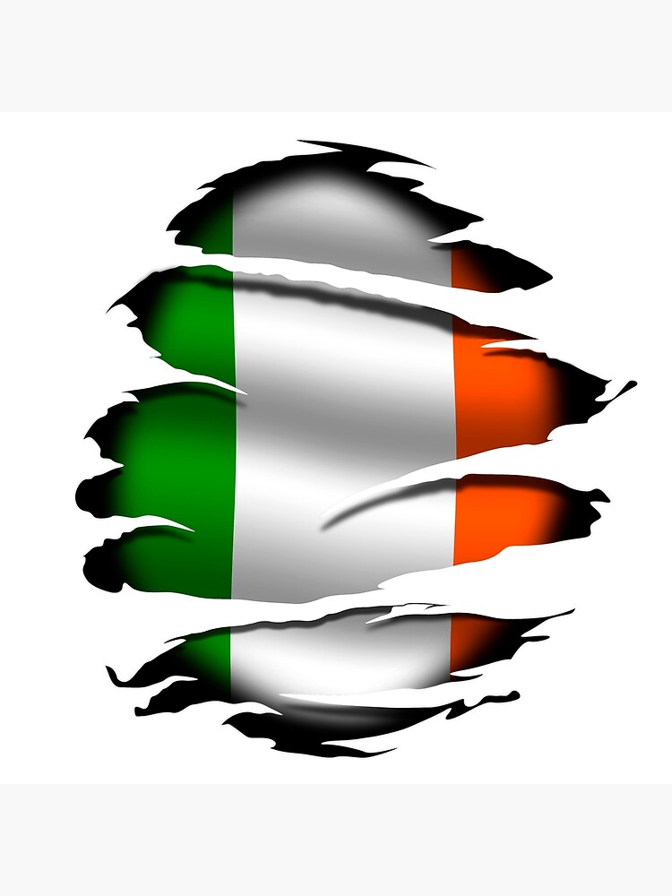 Переводная временная татуировка Флаг Ирландии - неоновая тату