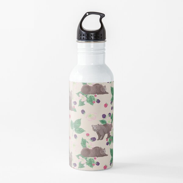 Bears and Blackberries - Peach Water Bottle