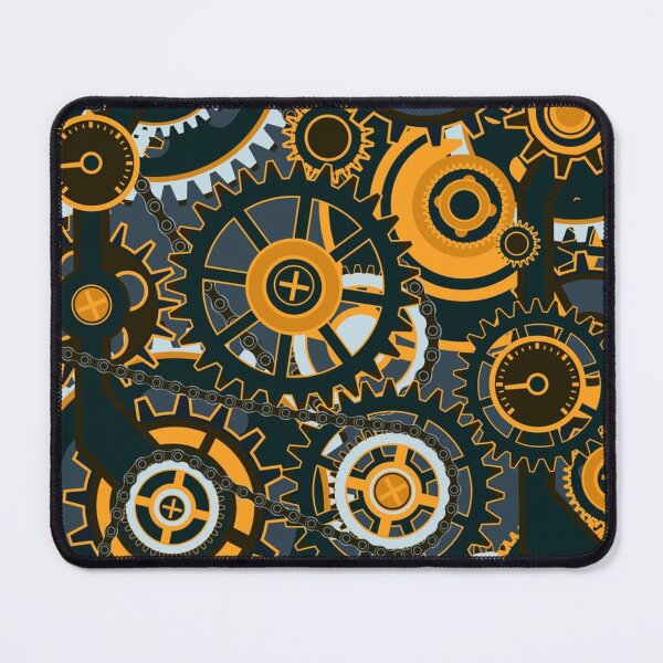 Item preview, Gears Cogs Steampunk Machine Mechanical Grind Clock designed and sold by Spaceshipsells.