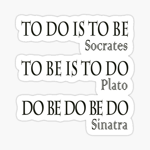Do be Do be Do, MUSIC, Frank Sinatra Lyrics, Greek version, on BLACK. Sticker