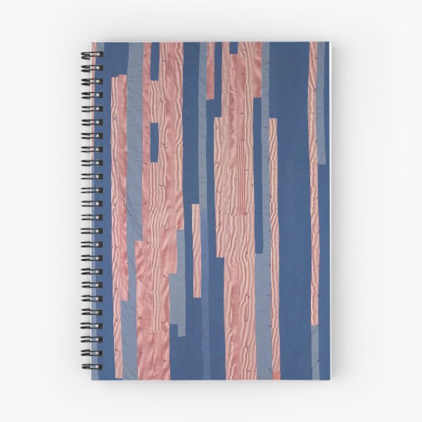 Item preview, Blue and Pink Striped Quilted Pattern designed and sold by CatbellyDesigns.