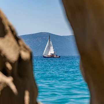 Artwork thumbnail, Sail Between Rocks by Sun Pixel Photography