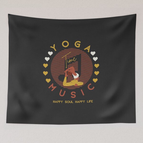 Item preview, Yoga time quote,Yoga Time and Music,Happy Soul Happy life designed and sold by behappysiempre.