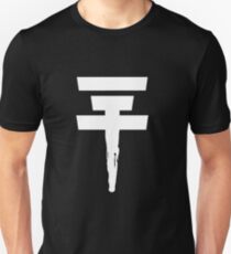 Tokio Hotel Logo (white, once) Slim Fit T-Shirt