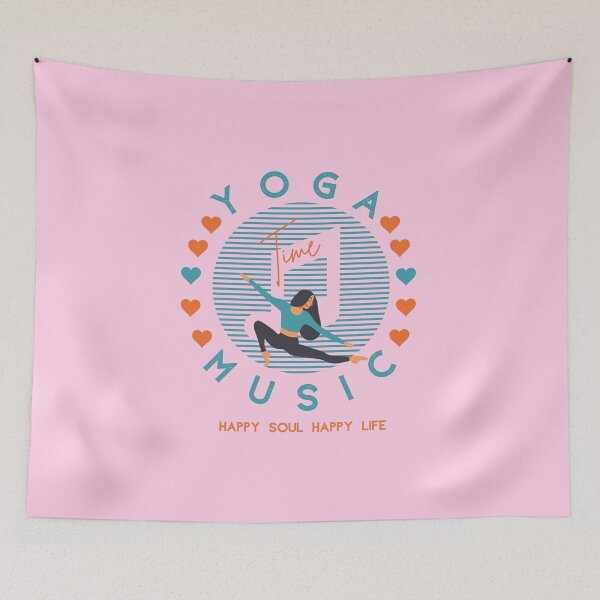 Item preview, Yoga time quote,Yoga Time and Music,Happy Soul Happy life designed and sold by behappysiempre.
