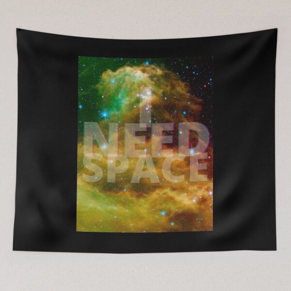 Item preview, I Need Space - Red, Green, Yellow Galaxy designed and sold by Quirkdom.