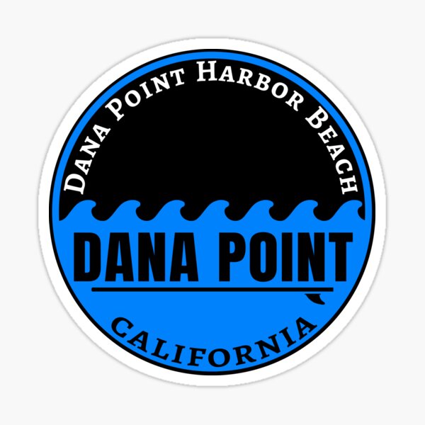 large Dana Point Coordinates Sticker