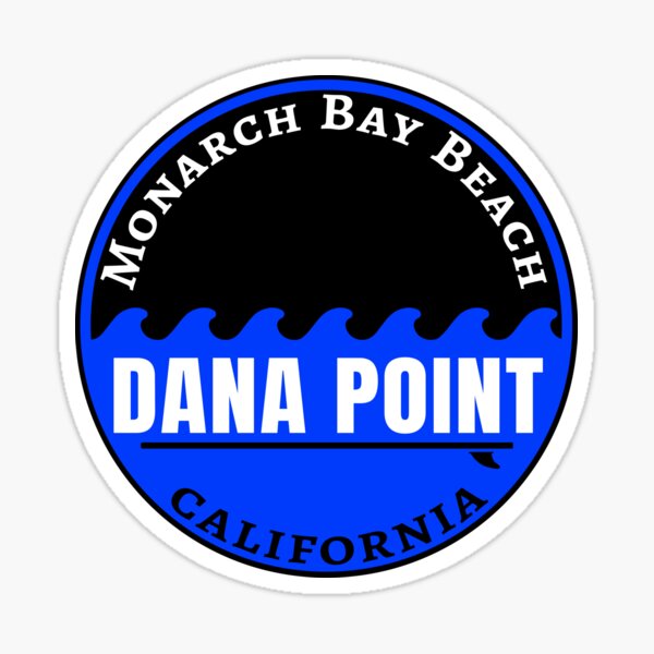 large Dana Point Coordinates Sticker