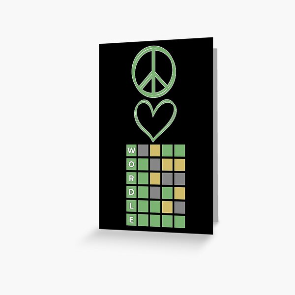 Vista previa del artículo con la obra «PAZ AMOR WORDLE, Wordle obsesionado, Wordle Expert, Wordle Craze, Wordle Lover, Funny Wordle, Eat Sleep Wordle Repetir, Tammars Designs», diseñado y vendido por TammarsDesigns.