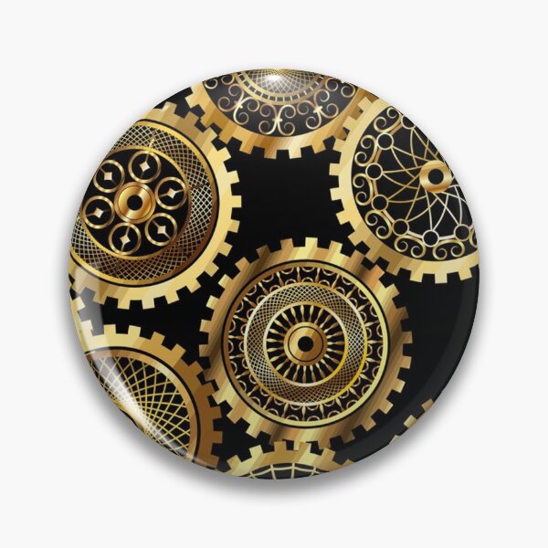 Item preview, Gears Cogs Steampunk Machine Mechanical Grind Clock designed and sold by Spaceshipsells.
