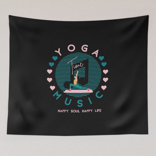 Item preview, Yoga time quote,Yoga Time and Music,Happy Soul Happy life designed and sold by behappysiempre.