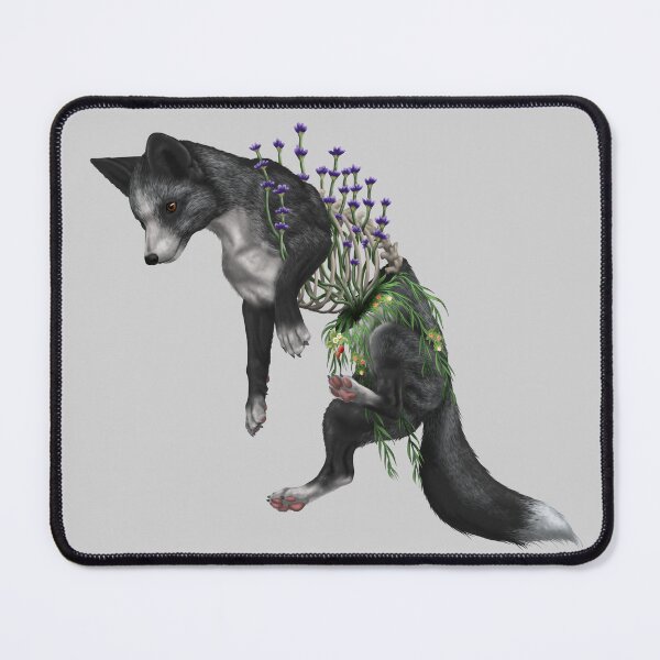 Item preview, Floral Silver Whitemark Fox designed and sold by SinnAkerri.